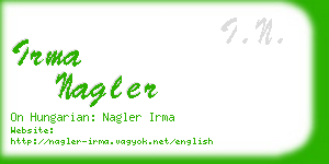 irma nagler business card